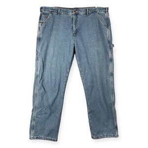 Wolverine Flannel Lined Carpenter Jeans Men’s 44x32 Blue Denim Workwear Cotton